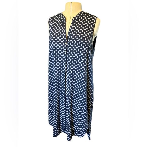 Polka Dot Dress Luca Vanucci Size XL Sleeveless High-Low Summer Beach Pool - Picture 1 of 6